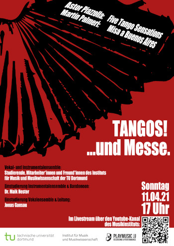 Plakat zum Konzert Tangos! ... und Messe