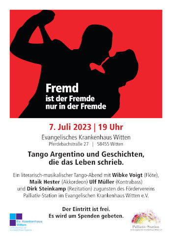 Plakat zum Programm Fremd ist der Fremde nur in der Fremde